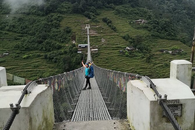 12 Days Manaslu Circuit Trek - Jagat to Deng brings bridges, bamboo, and river valleys