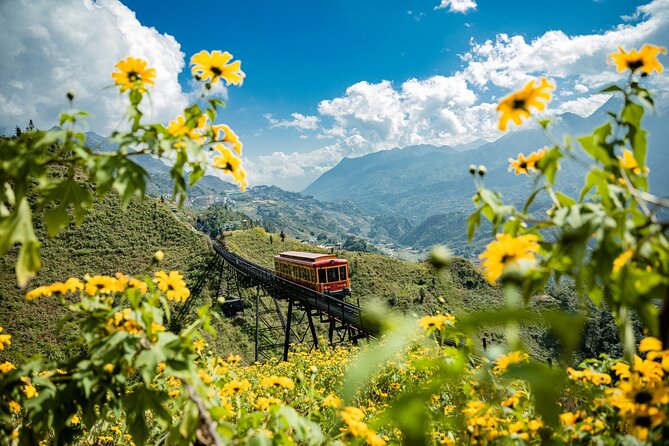 2-day Sapa Trekking & Fansipan Cable Car & Bus from Hanoi - Riding the Fansipan cable car to 2,800 meters
