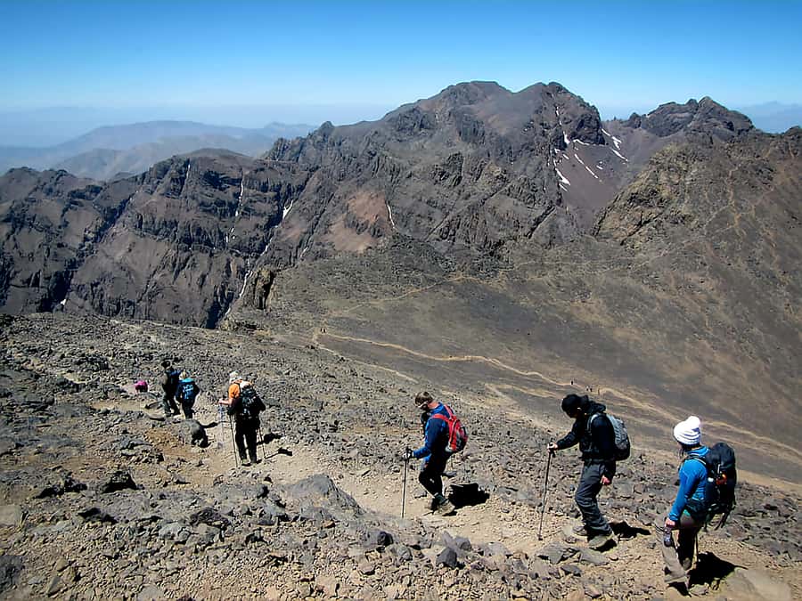 2 Days Mount Toubkal ascent trek via Ait Mizane Valley - Reaching the Toubkal refuge at 3,200 meters