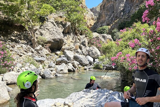 5-Hour Shared River Trekking in Kourtaliotiko Gorge - Walking four kilometers through Megalos Potamos
