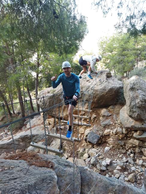 Alicante: Redovan Via Ferrata, family Climb - The K4 section and its serious obstacles