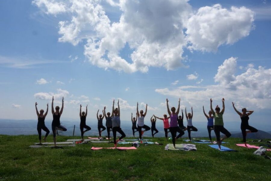 Asheville: Yoga on a Mountain Hike - From the Bearwallow trailhead to the open summit