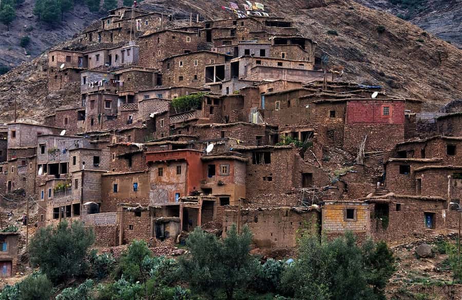 Atlas Mountains Trek Azzaden Valley And Imlil 2 Days - Tamsoult waterfalls and the route into Azzaden Valley