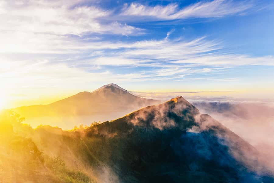 Bali: Mount Batur Sunrise Trek and White Water Rafting - Sunrise, breakfast, and Mount Batur’s crater