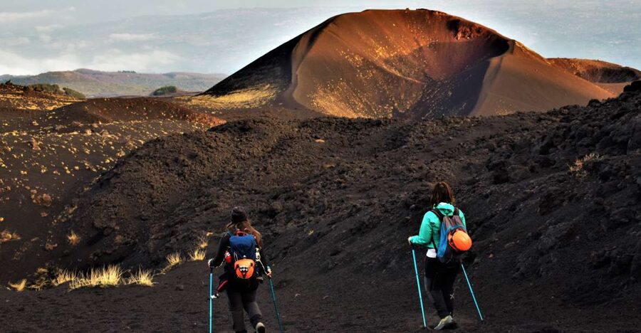 Catania: Etna Morning or Sunset Trek with Lava Tunnel & Gear - Meeting in central Catania and heading uphill