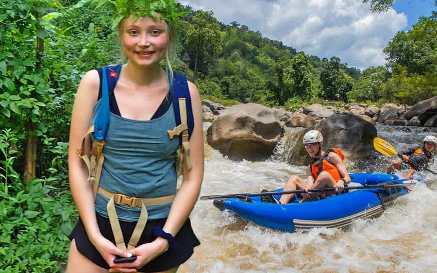 Chiang Mai: 3-Hour Trekking and Inflatable Kayaking Tour - Key points at a glance