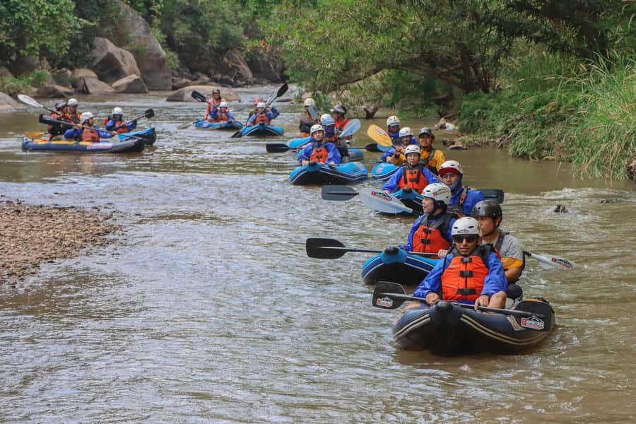 Chiang Mai: 3-Hour Trekking and Inflatable Kayaking Tour - Three hours through orchards, jungle, and a river bed
