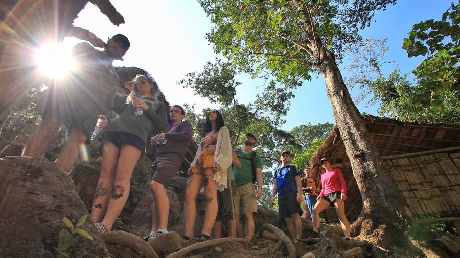 Chiang Mai: Guided Jungle and Waterfall Trek with Transfer - A river walk with a waterfall finish