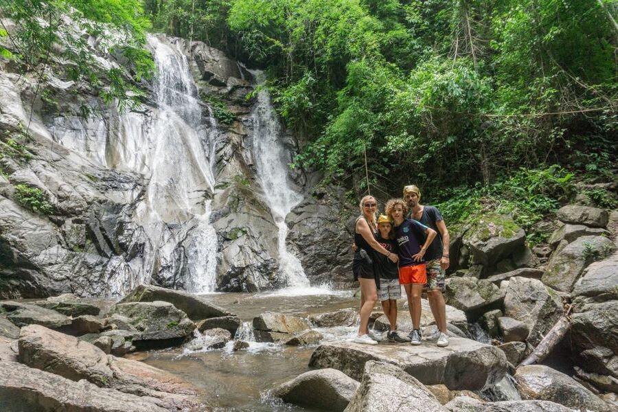 Chiang Mai: Guided Jungle and Waterfall Trek with Transfer - Reaching the 10-meter waterfall