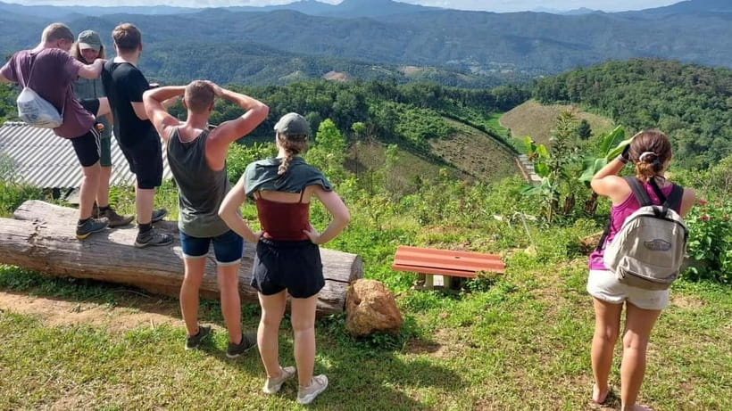 Chiang Mai: Jungle Trek, Elephants care & Bamboo Rafting - Hiking through forest, farms, and Karen country