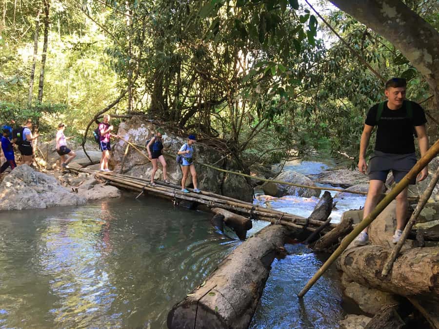 Chiang Mai: Karen Tribe & Dual Waterfalls - Private Day Trek - Walking to the Karen village lunch