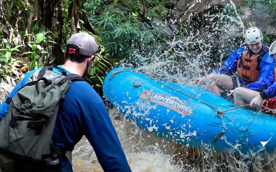 Chiang Mai: Whitewater Rafting and Waterfall Trekking Tour - The Mae Taeng base camp and safety briefing