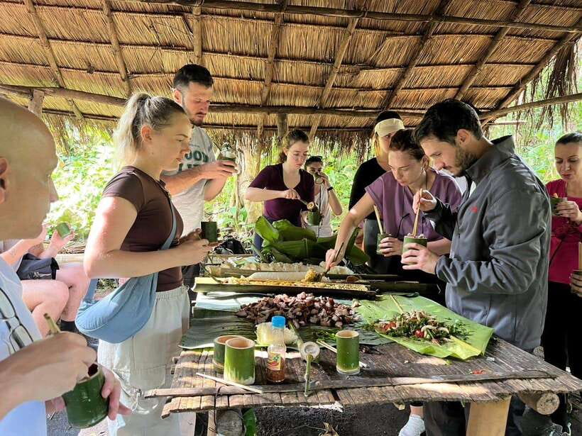 Chiangrai: Group Trekking with Bamboo Cooking - Bamboo cooking in the jungle