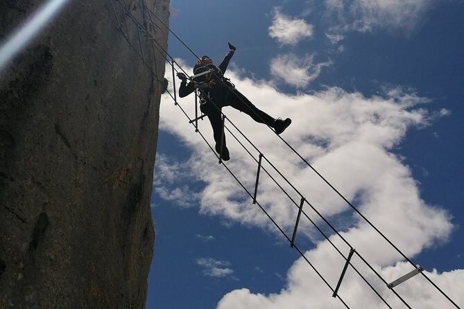 Climbing the John Hogbin Via Ferrata with Lunch - A Summit Toast, Then Appetizers