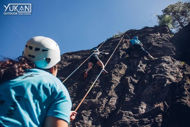 Climbing + Zipline + Via Ferrata + Cave. Adventure route in Gran Canaria - Starting near Santa Lucía de Tirajana