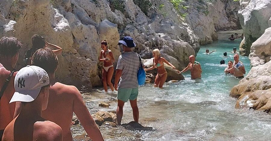 Corfu: River Trekking in the Greek mainland with Ferry Trip - Three hours on foot, and often in the water