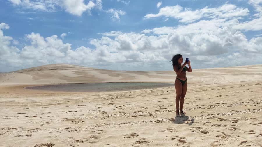 Day trekking in Lençóis Maranhenses - Lagoa Bonita and sunset