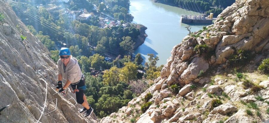 El Chorro: Climb Via Ferrata at Caminito del Rey - Climbing 250 meters on fixed iron steps