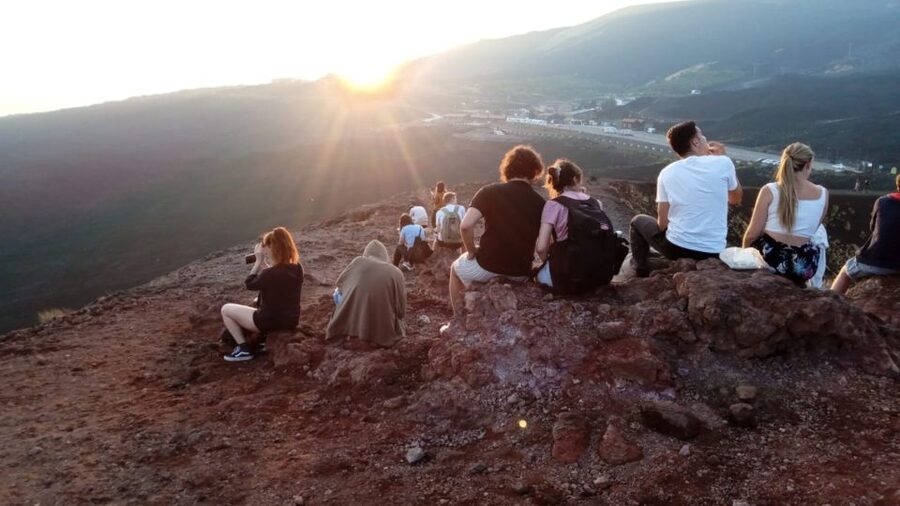 Etna Sunset Tour: Volcano trek, Cave & tasting from Catania - Sunset over the Valle del Bove