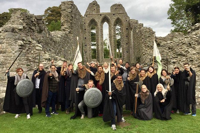 From Dublin: Game of Thrones Winterfell Locations Trek - Inch Abbey and the King in the North moment