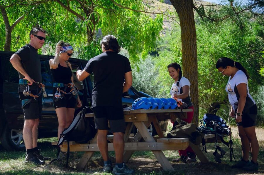 From Granada: Climb Zafarraya's 'Via Ferrata John Hogbin' - Getting fitted with the right equipment