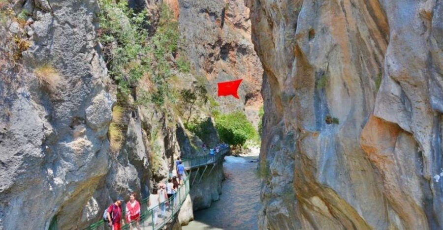 From Kalkan: Saklikent Gorge and Gizlikent Waterfall Trek - Gizlikent Waterfall: a short walk through cold water