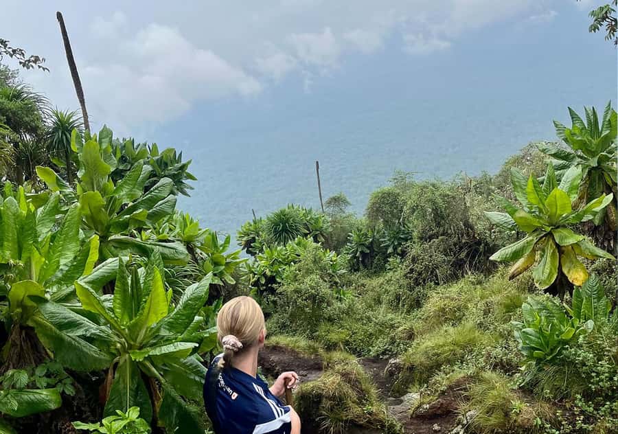 From Kigali: Bisoke Summit Trek, Crater Lake 1 Day Safari - Kinigi briefing and the trailhead at 2,700 meters