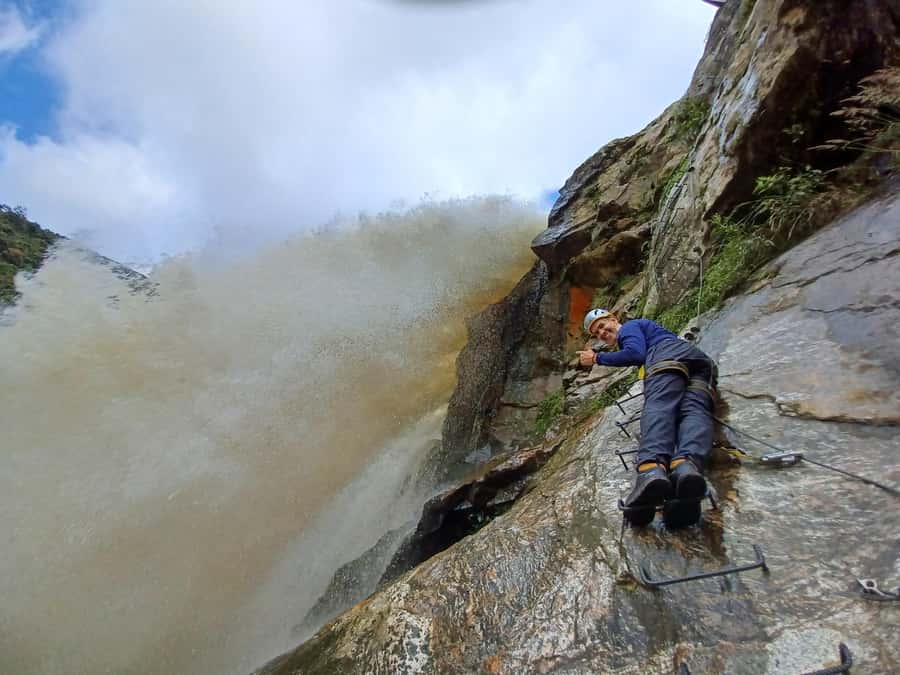 From Medellin:Powerful via Ferrata & Zipline Giant Waterfall - Colombia’s biggest zipline, two flights from 330 meters