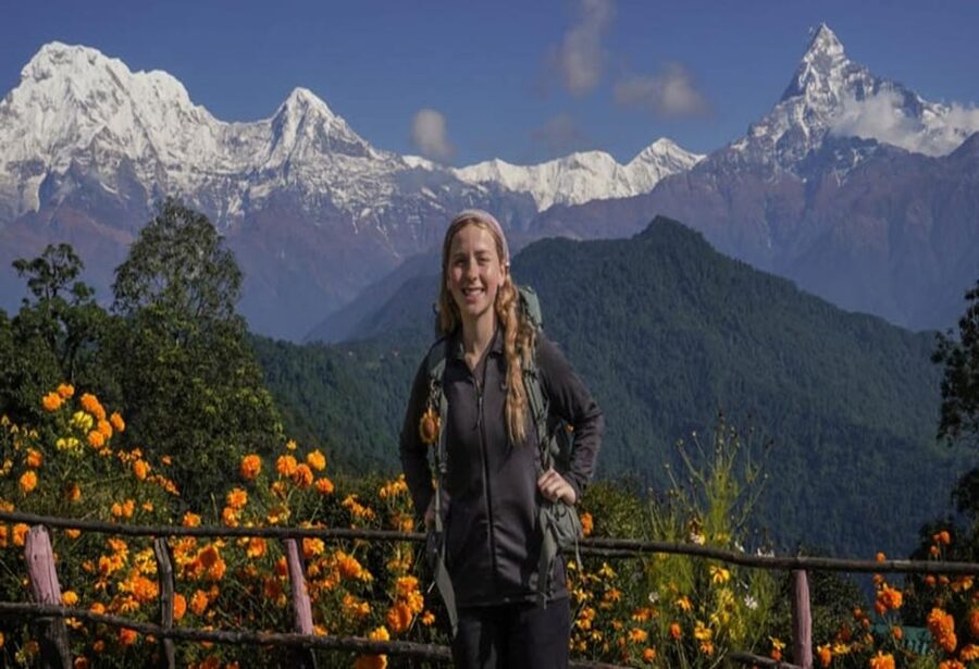 From Pokhara: Annapurna View Day Hike - The final descent to Phedi