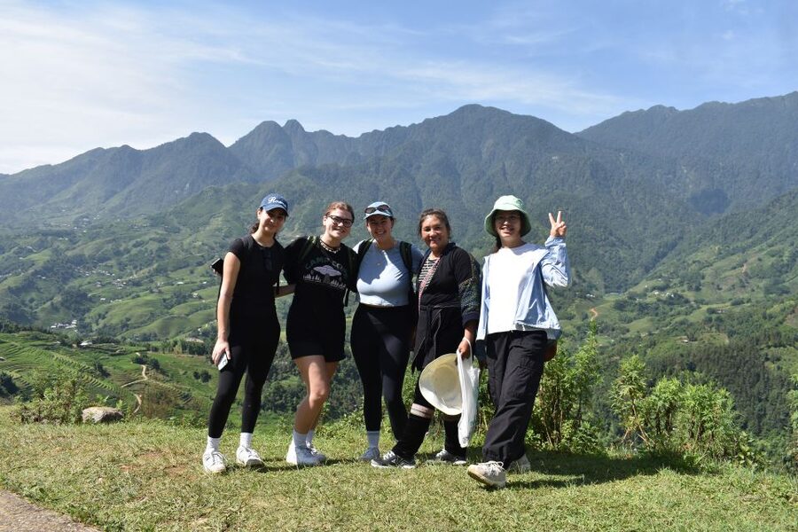 From Sapa: 1-Day Trekking through Terraces Rice Fields - Walking between rice terraces and bamboo forest