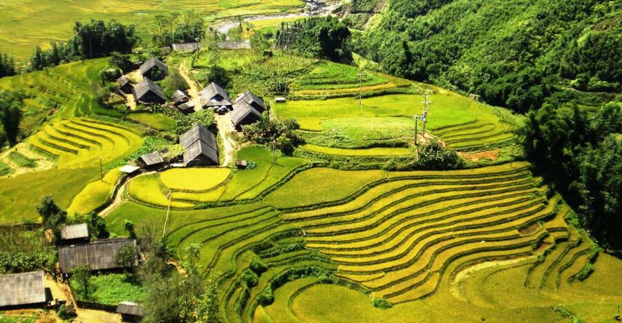 From Sapa: Terrace Fields and Local Villages Trek with Lunch - Leaving town for Sapa’s working fields