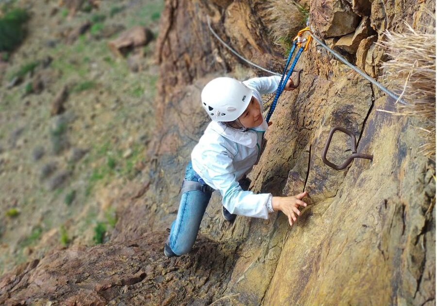 Gran Canaria: Cliff Climbing Via Ferrata Trip by Maspalomas - The 60-meter bridge is the mental test