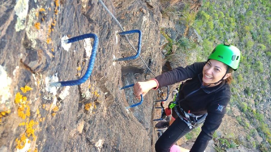 Gran Canaria: Guided Via Ferrata and Zipline Adventure - The short approach to the cliff