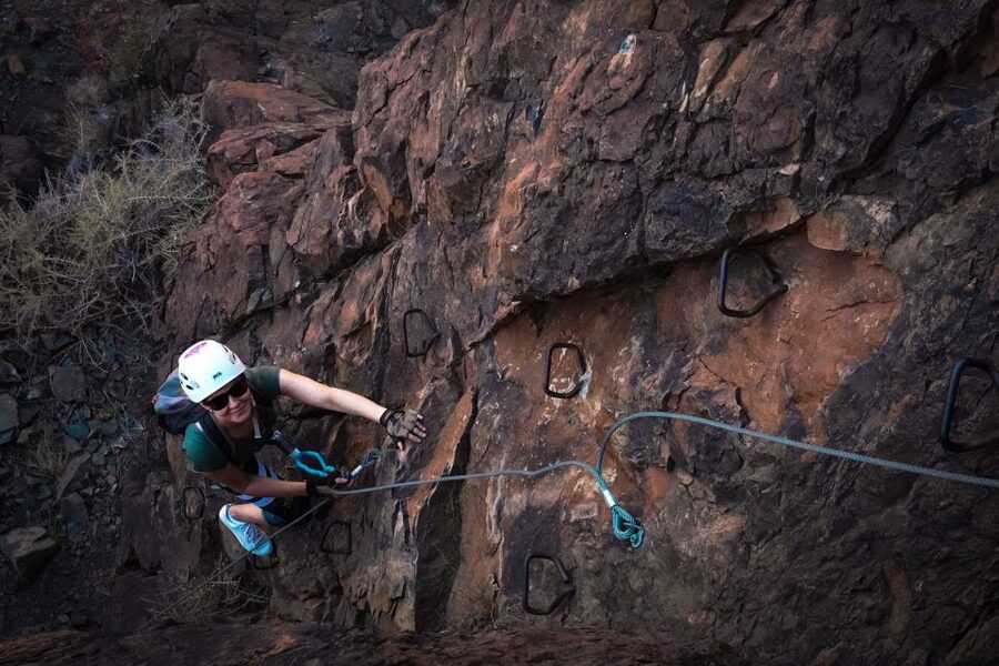 Gran Canaria: Guided Via Ferrata Excursion - The approach walk and first view of the cliffs