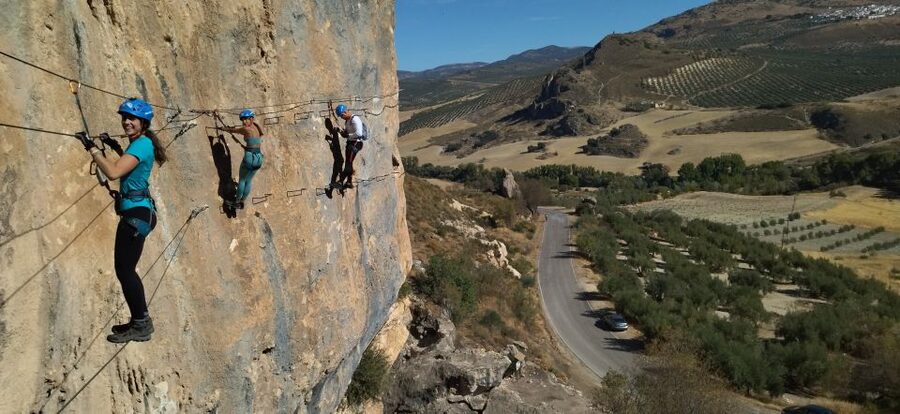 Granada: Via Ferrata Moclín with Transfers - Learning the safety system in ten minutes