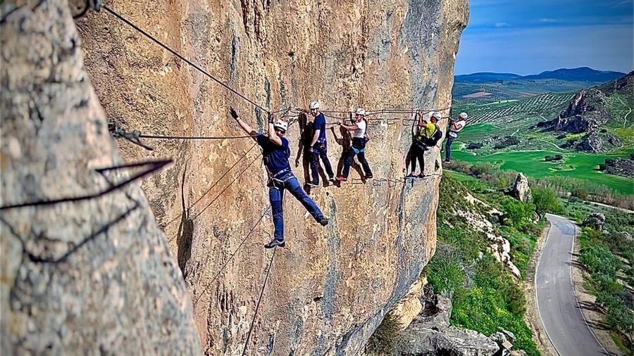 Granada: Via Ferrata Pueblos de Moclin - Views from 80 meters above the ground