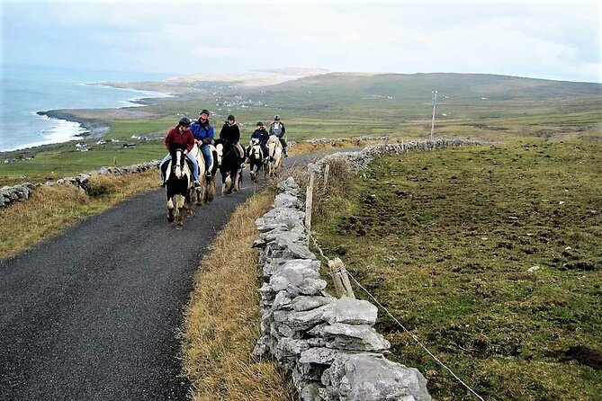 Horse riding - Dirt Trek Trail. Lisdoonvarna, Clare. Guided. 1 hour. - Riding through Clare from Mountain View Horse Riding Centre