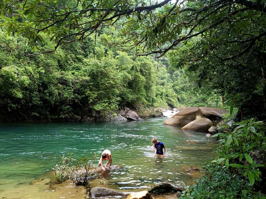 Khao Sok: Private Day Trekking, Jungle Dinner & Night Safari - A cool waterfall stop with time to slow down