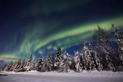 Kiruna: Snowshoe Trek with Aurora Hunt and Warm Beverage