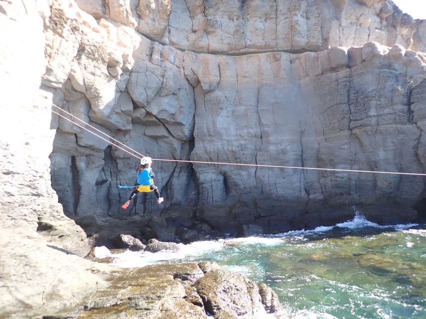 Las Palmas: Coastering, Via Ferrata, Water Jumping & Snorkel - The aquatic section along the Mogán cliffs