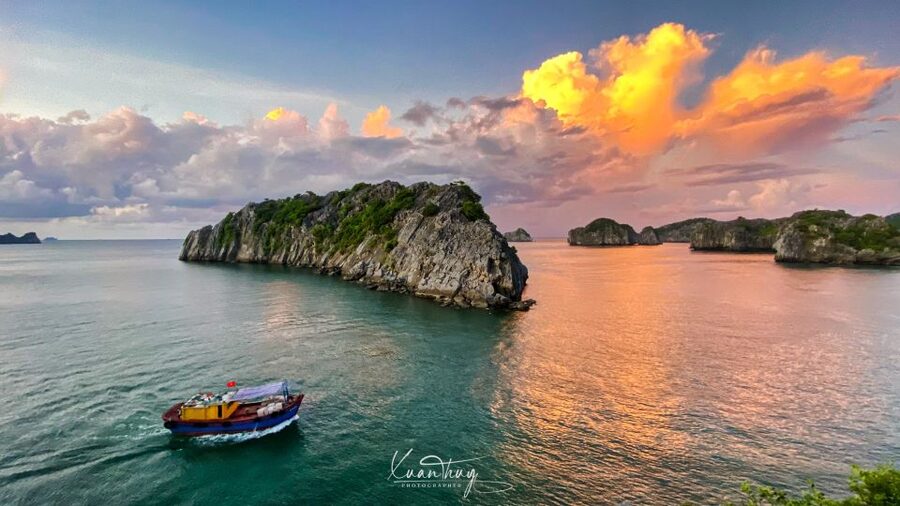 Long Trekking Catba national park, Lan ha bay full day trip - Cruising Lan Ha Bay by boat