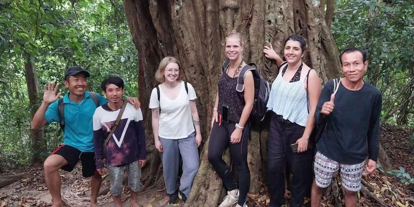 Luang Prabang Trekking LongLao to Kuang si falls full day - Three hours through fields, herbs, and forest paths