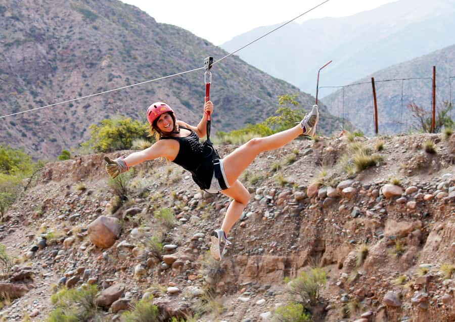 Mendoza: Trekking, Abseiling and Zipline - A mountain day built around one good rappel