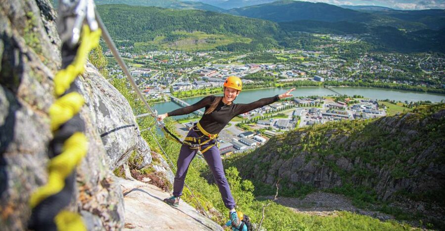 Mountain-climbing adventure in Mosjøen Via Ferrata - Clipping into Øyfjellet’s fixed cable