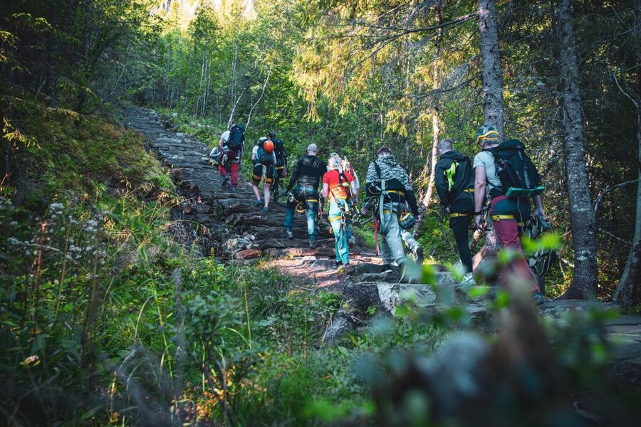 Mountain-climbing adventure in Mosjøen Via Ferrata - The views over Mosjøen and Vefsn Fjord