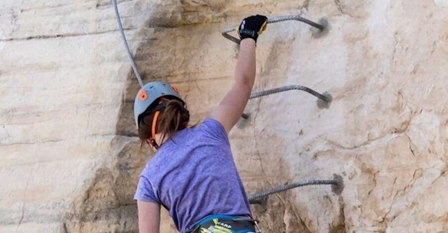 Orderville: Via Ferrata Guided Climbing and Rappelling Tour - The first climb up the 200-foot route