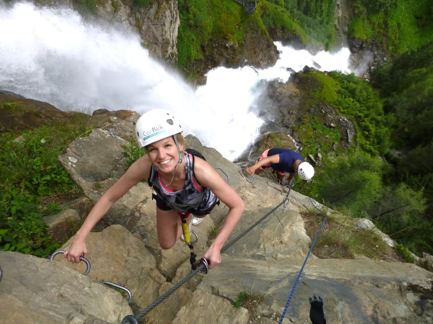 Ötztal: Via Ferrata Climbing Tour at Lehner Waterfall - Exposed slabs and the approach to the waterfall