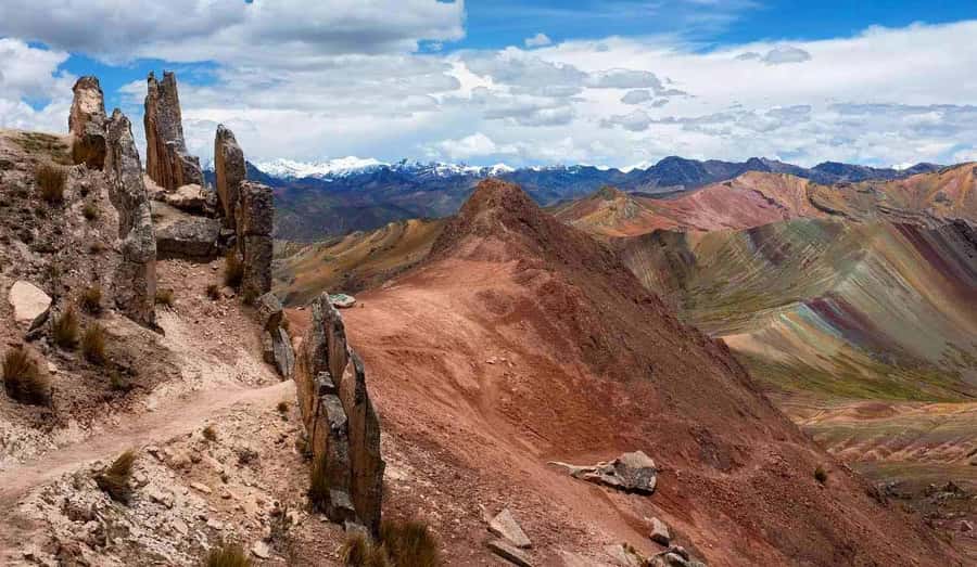 Palcoyo colored mountain hike + stone forests - Lunch after the hike, then the ride back