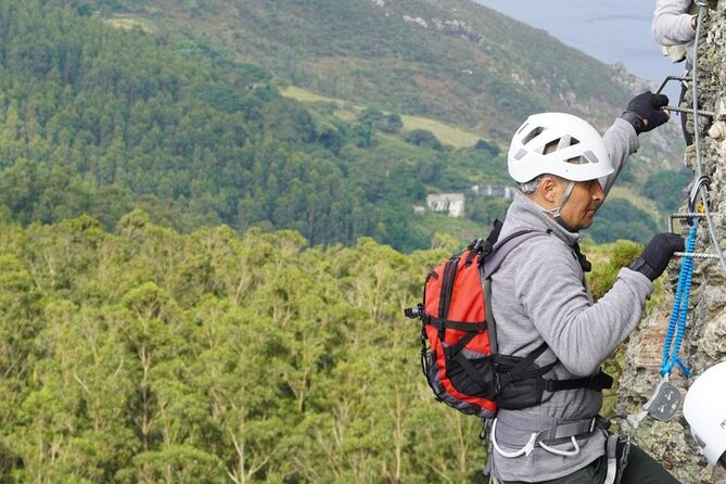 Private Climbing Experience Via ferrata Senda do Santo - Moving across the metal staples