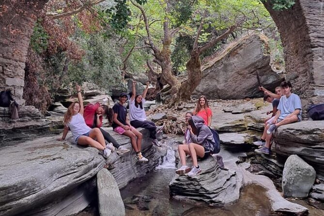 River Trekking to the Waterfall in Andros - Reaching the waterfall and swimming pool